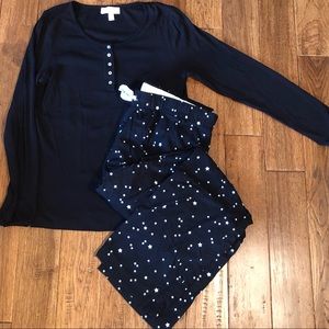 The White Company Navy Star Pajamas